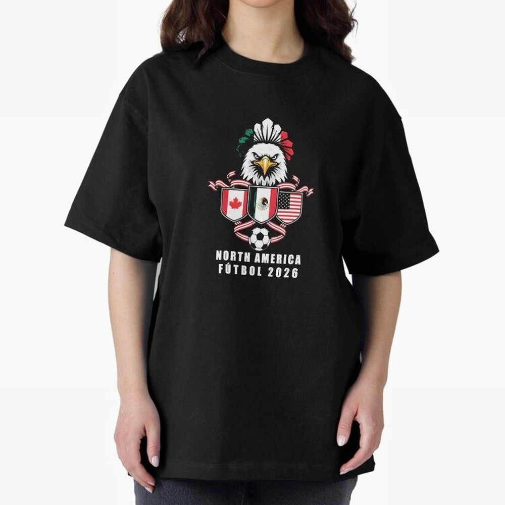 North America Football Spirit 2026 T-Shirt_82768088 Classic T-Shirt Support Iconic Players in FIFA World Cup 2026 Group Stage Spirit, Inspired by Spain, Messi, Neymar and Mbappe, Supporter Pride, Iconic Celebrations, Legendary Names and Global