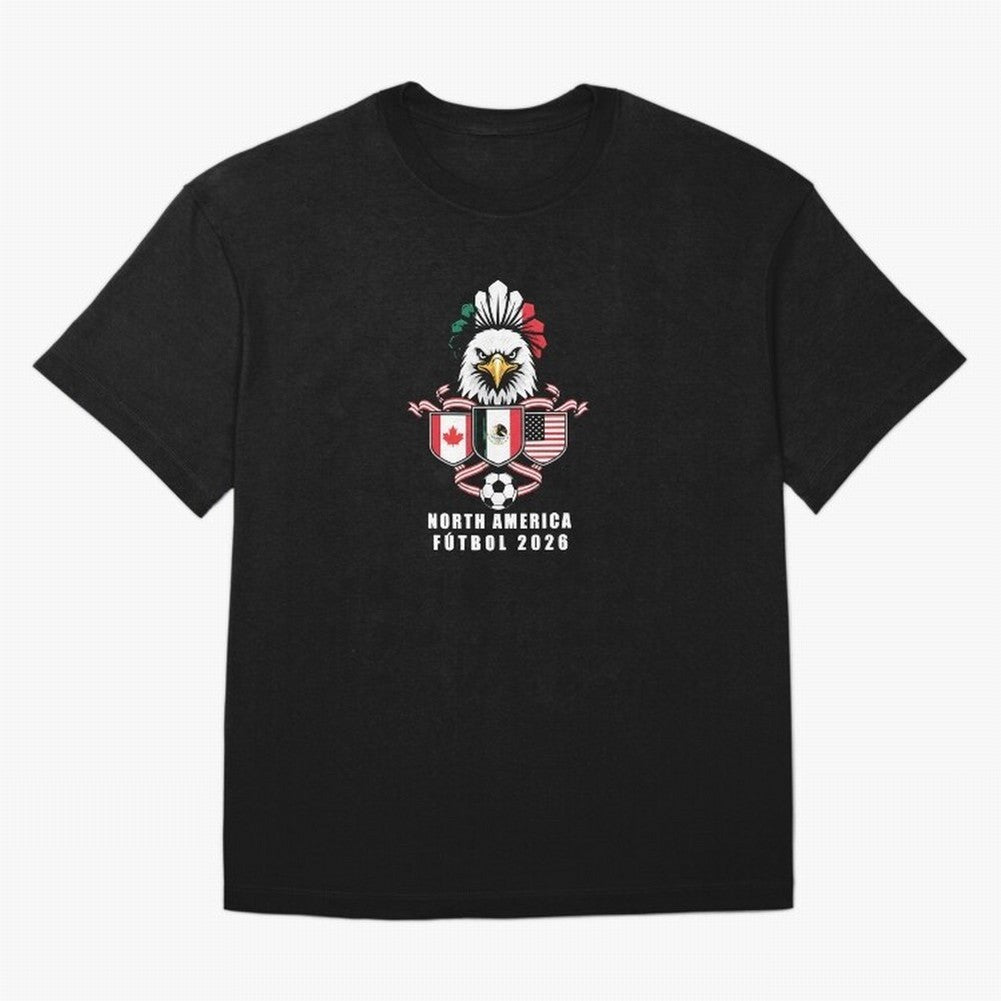 North America Football Spirit 2026 T-Shirt_82768088 Classic T-Shirt Support Iconic Players in FIFA World Cup 2026 Group Stage Spirit, Inspired by Spain, Messi, Neymar and Mbappe, Supporter Pride, Iconic Celebrations, Legendary Names and Global
