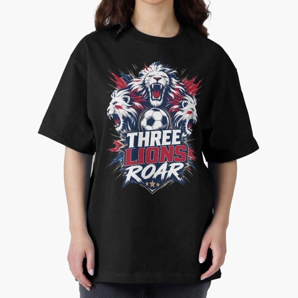 Three Lions Roar England World Cup 26 Tee Classic T-Shirt Feel the Trophy Chase of the FIFA World Cup 2026 USA Canada Mexico Journey through CR7 Highlights, Argentina, France and Brazil Pride, Match Day Excitement, Supporter Culture, Golden Goals