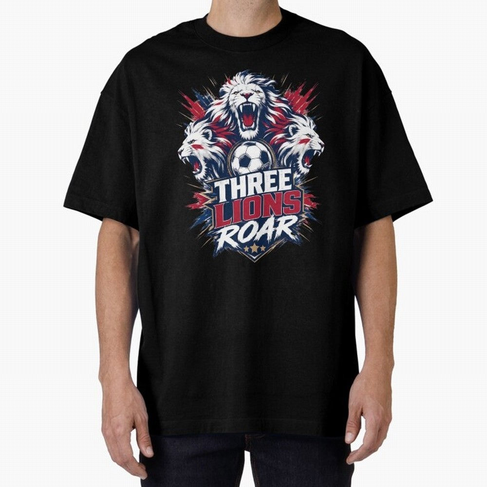 Three Lions Roar England World Cup 26 Tee Classic T-Shirt Feel the Trophy Chase of the FIFA World Cup 2026 USA Canada Mexico Journey through CR7 Highlights, Argentina, France and Brazil Pride, Match Day Excitement, Supporter Culture, Golden Goals