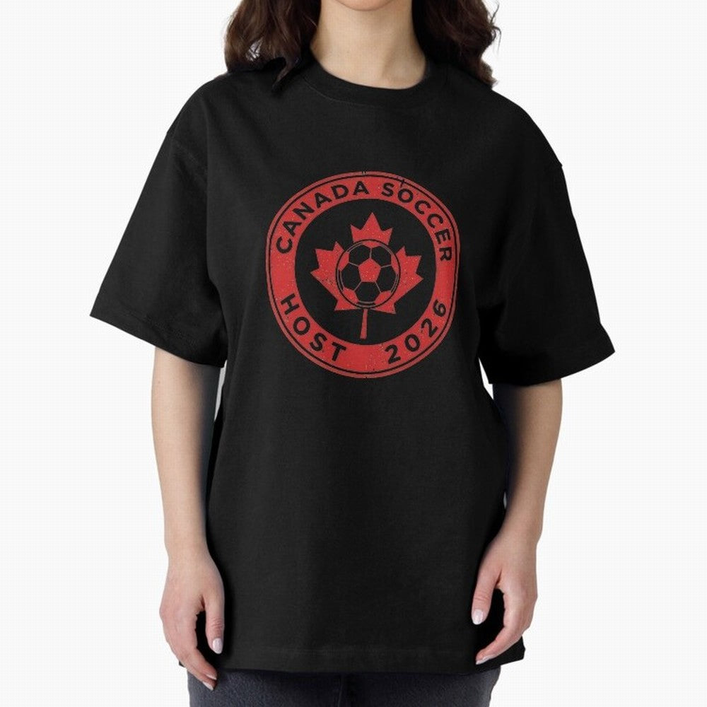 Canada Soccer Host 2026 Emblem Design T-Shirt_83133385 Classic T-Shirt Celebrate Soccer Greatness during Global Football Passion for FIFA World Cup 2026, Highlighting Cristiano Ronaldo, Brazil, Fan Favorite Moments, National Team Passion, Big Match