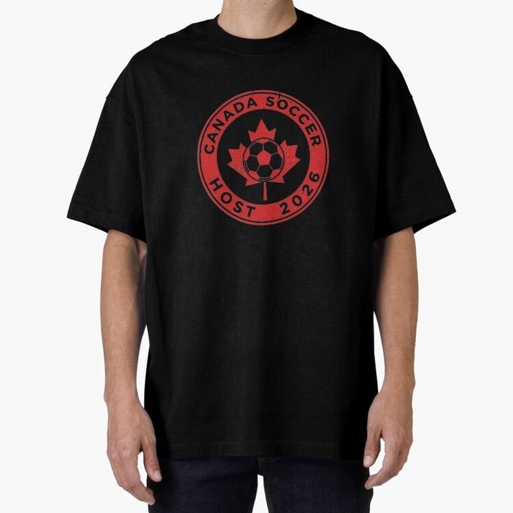 Canada Soccer Host 2026 Emblem Design T-Shirt_83133385 Classic T-Shirt Celebrate Soccer Greatness during Global Football Passion for FIFA World Cup 2026, Highlighting Cristiano Ronaldo, Brazil, Fan Favorite Moments, National Team Passion, Big Match