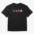 Germany Football Heartbeat | Deutschland Soccer Fan EKG Classic T-Shirt Keep Football History Alive during FIFA World Cup 2026 Group Stage Spirit, Filled with Brazil, Messi, Neymar and Mbappe, Vintage Soccer Flavor, Modern Football Stars, National