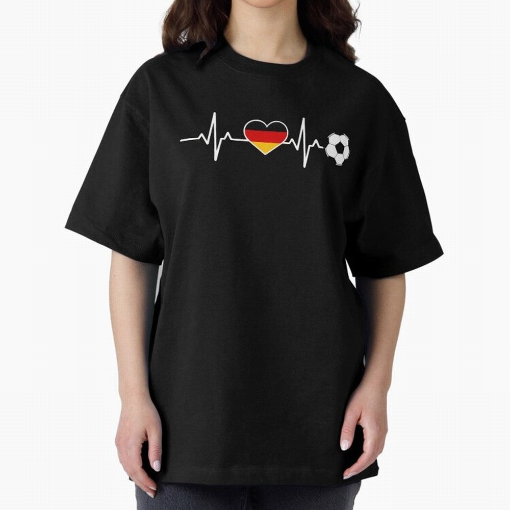 Germany Football Heartbeat | Deutschland Soccer Fan EKG Classic T-Shirt Keep Football History Alive during FIFA World Cup 2026 Group Stage Spirit, Filled with Brazil, Messi, Neymar and Mbappe, Vintage Soccer Flavor, Modern Football Stars, National