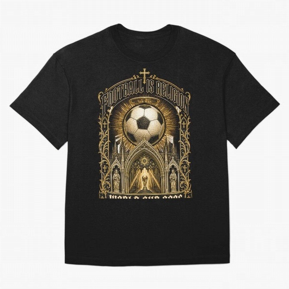 Football Is Religion World Cup 2026 Soccer T-Shirt Classic T-Shirt Back Your Heroes with Global Football Passion for FIFA World Cup 2026 USA Canada Mexico, Driven by Messi, CR7 and Mbappe, Netherlands, Champion Mindset, Group Stage Buzz, Knockout