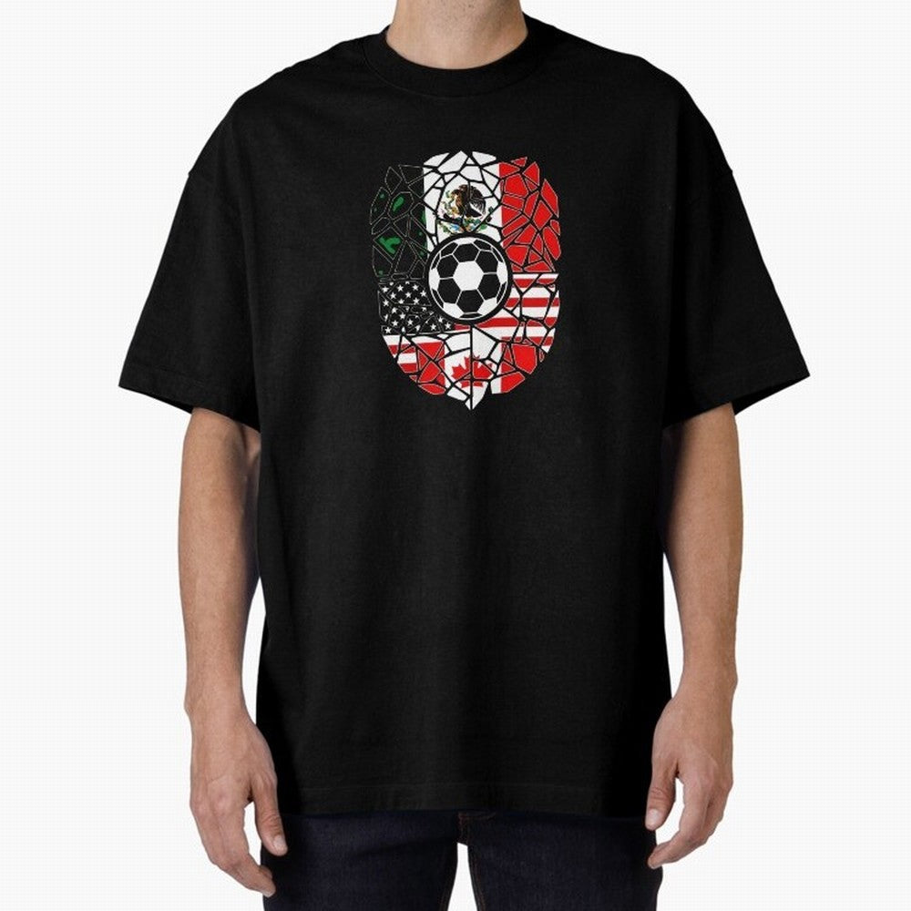 Mosaic Soccer Crest USA Canada Mexico Unity 2026 T-Shirt_82794688 Classic T-Shirt Celebrate Rivalries and Pride in FIFA World Cup 2026 USA Canada Mexico Spirit, Connected to England, France and Netherlands, Mbappe, Football Passion, Legendary