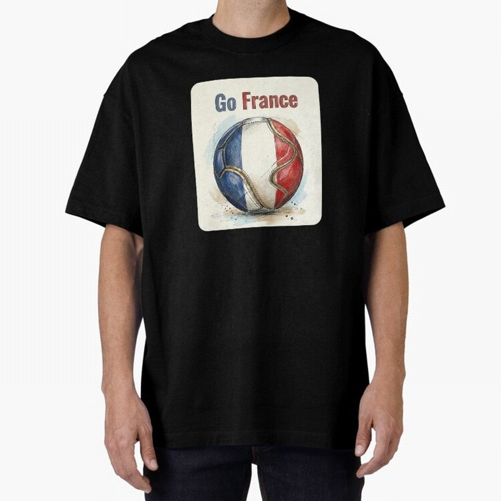 Go France Soccer Ball Flag | French Football Fan Graphic Tee Classic T-Shirt Bring a Vintage Feel to the FIFA World Cup 2026 USA Canada Mexico Journey through Mbappe Highlights, France Pride, Fan Favorite Moments, National Team Passion, Big Match