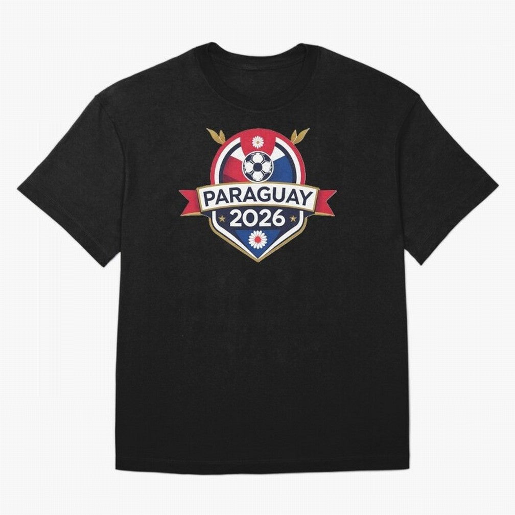 Paraguay WC2026 Classic T-Shirt Bring International Match Energy to Global Football Passion for FIFA World Cup 2026 USA Canada Mexico, Celebrating Messi and Cristiano Ronaldo, Argentina, France and Brazil, Vintage Soccer Flavor, Modern Football