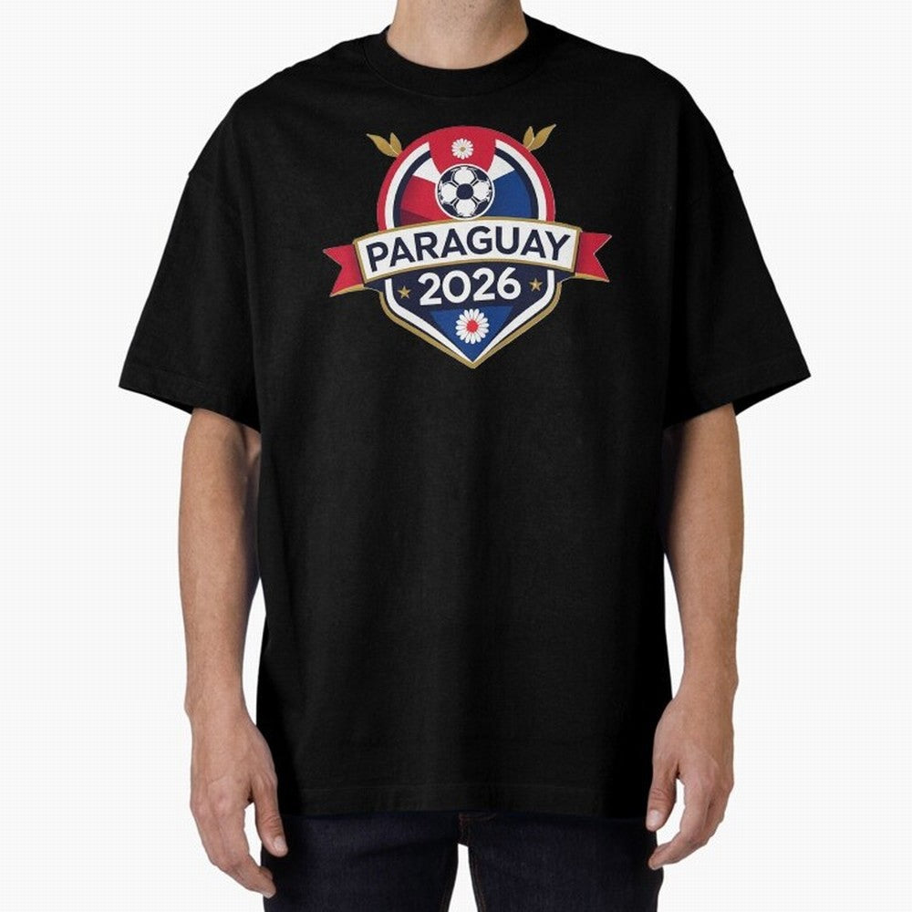 Paraguay WC2026 Classic T-Shirt Bring International Match Energy to Global Football Passion for FIFA World Cup 2026 USA Canada Mexico, Celebrating Messi and Cristiano Ronaldo, Argentina, France and Brazil, Vintage Soccer Flavor, Modern Football