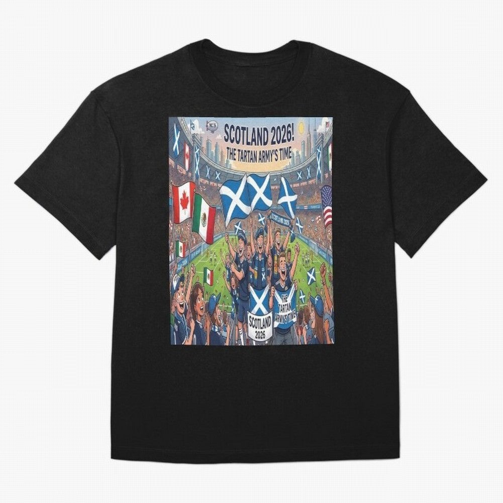 Scotland World Cup 2026 - Stadium Classic T-Shirt Unlock Global Football Passion for FIFA World Cup 2026, Connected to Haaland, England, France and Netherlands, Champion Mindset, Group Stage Buzz, Knockout Tension and Passionate Fan Culture;