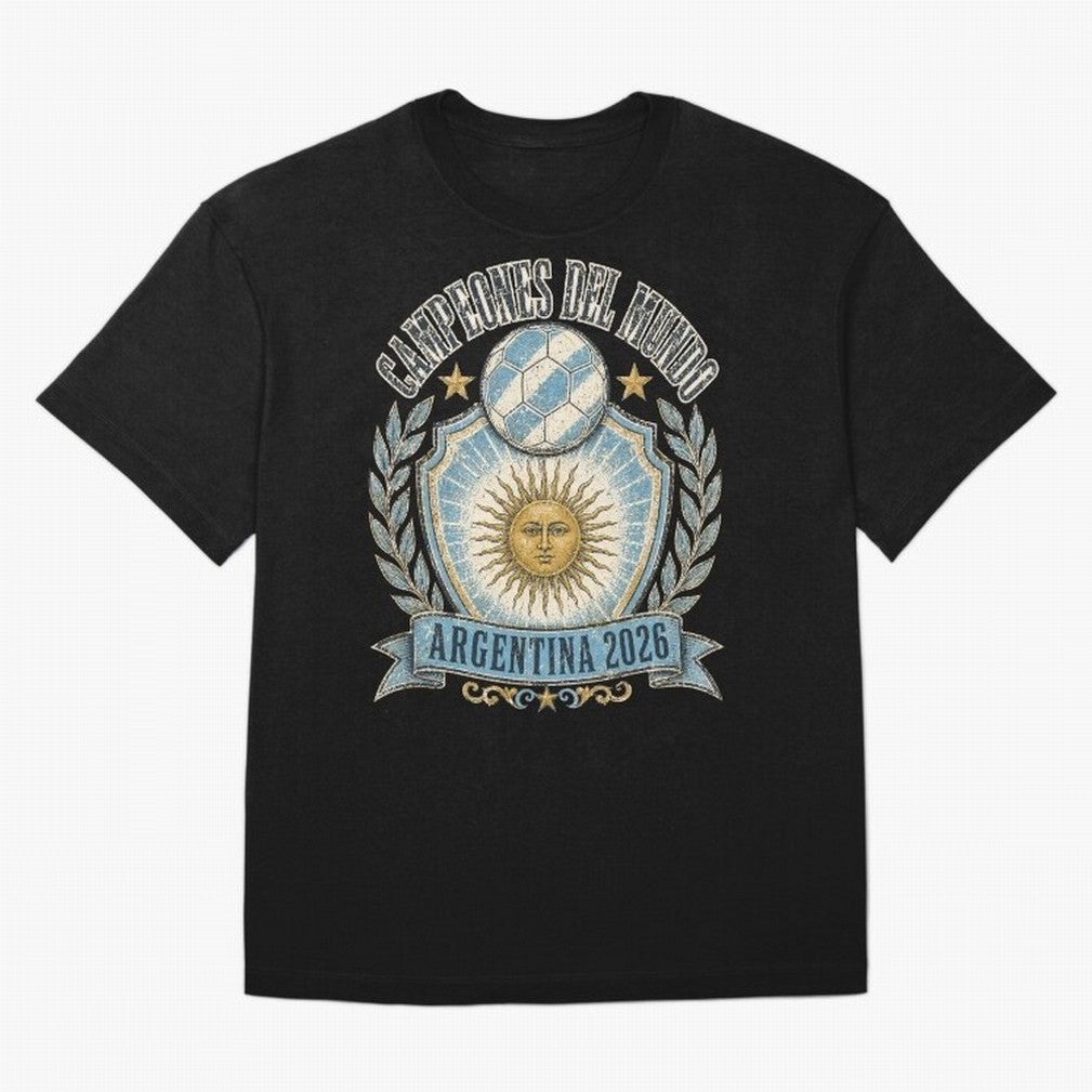 Campeones Del Mundo Argentina 2026 World Cup Soccer T-Shirt Classic T-Shirt Live for the Drama of Match Day Hype around FIFA World Cup 2026, Neymar, Haaland and Cristiano Ronaldo, Spain and Netherlands, Classic Soccer Heritage, Championship