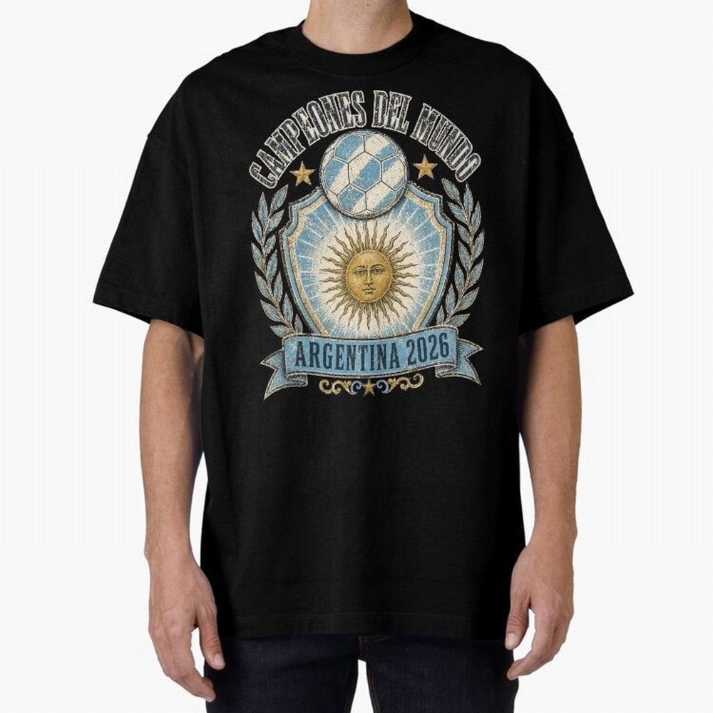 Campeones Del Mundo Argentina 2026 World Cup Soccer T-Shirt Classic T-Shirt Live for the Drama of Match Day Hype around FIFA World Cup 2026, Neymar, Haaland and Cristiano Ronaldo, Spain and Netherlands, Classic Soccer Heritage, Championship