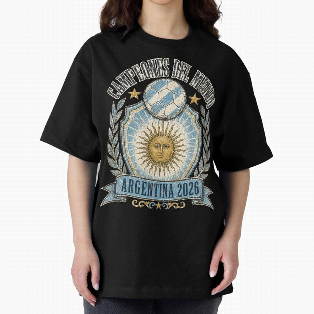 Campeones Del Mundo Argentina 2026 World Cup Soccer T-Shirt Classic T-Shirt Live for the Drama of Match Day Hype around FIFA World Cup 2026, Neymar, Haaland and Cristiano Ronaldo, Spain and Netherlands, Classic Soccer Heritage, Championship
