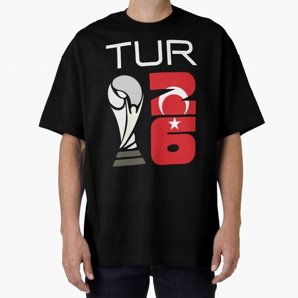 Turkey 2026 Soccer World Cup Trophy Turkish Flag Design Classic T-Shirt Relive Legendary Nights from FIFA World Cup 2026 Group Stage for Fans of CR7 and Messi and Spain and Netherlands, Bringing Sports Nostalgia, International Competition, Famous