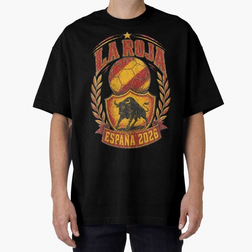 La Roja Espa?a 2026 World Cup Soccer T-Shirt Classic T-Shirt Bring Trophy Dreams to the FIFA World Cup 2026 Group Stage Journey through Mbappe and Neymar Highlights, Portugal, Spain and Germany Pride, Classic Soccer Heritage, Championship Pressure,