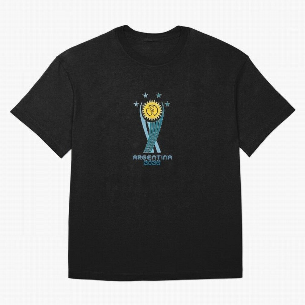 Argentina 2026 Football World Cup Emblem T-Shirt Classic T-Shirt Back the Journey through Global Football Passion for FIFA World Cup 2026 Group Stage, with Neymar, Haaland and Cristiano Ronaldo, France, Football Festival Excitement, Trophy