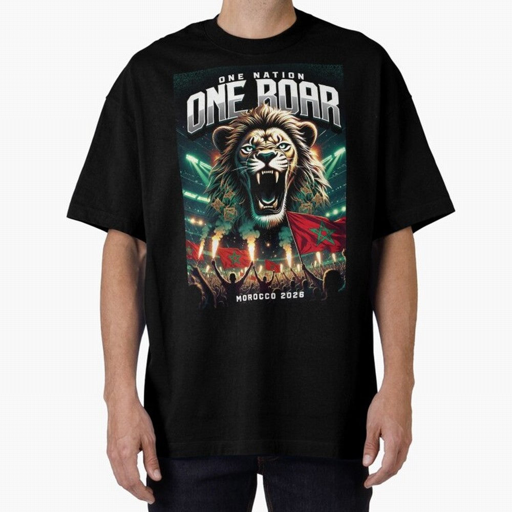 Morocco Football Team - One Nation, One Roar Classic T-Shirt Join the FIFA World Cup 2026 Group Stage Journey through Mbappe and Neymar Highlights, Spain Pride, Football History, Final Match Energy, Crowd Noise and Once in a Lifetime Moments; Made