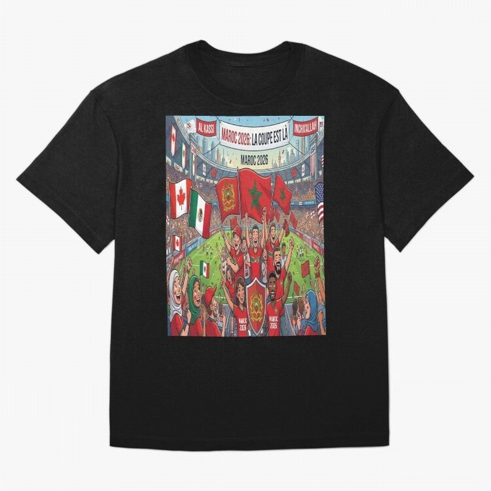 Morocco World Cup 2026 - Stadium Classic T-Shirt Cheer through Every Moment of FIFA World Cup 2026 Group Stage for Fans of Cristiano Ronaldo, Haaland and CR7 and Spain, Bringing Stadium Memories, Football Loyalty, International Chants and
