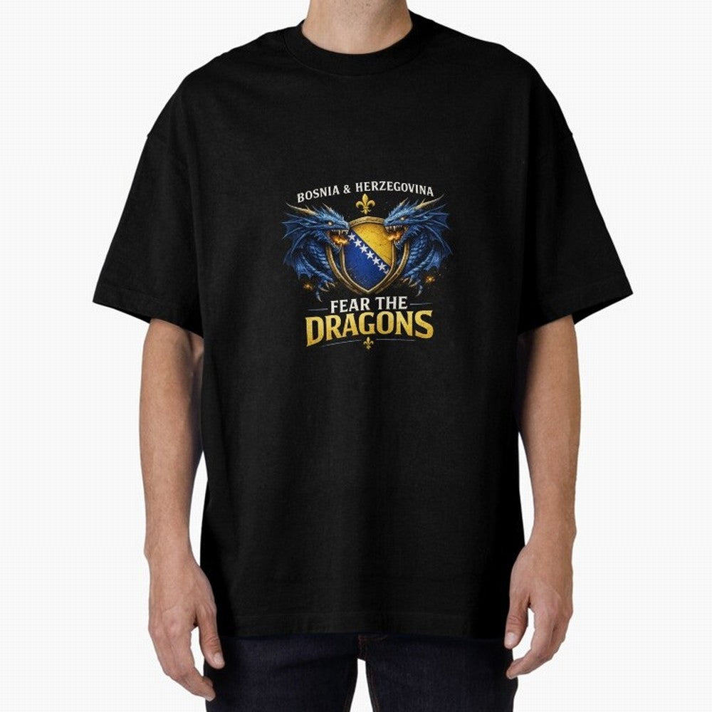 Fear the Dragons ¨C Bosnia Zmajevi Football Shirt | Bosnia & Herzegovina Fans Design Classic T-Shirt Fuel FIFA World Cup 2026 USA Canada Mexico Spirit, Centered on Spain, Neymar, Vintage Soccer Flavor, Modern Football Stars, National Flags and