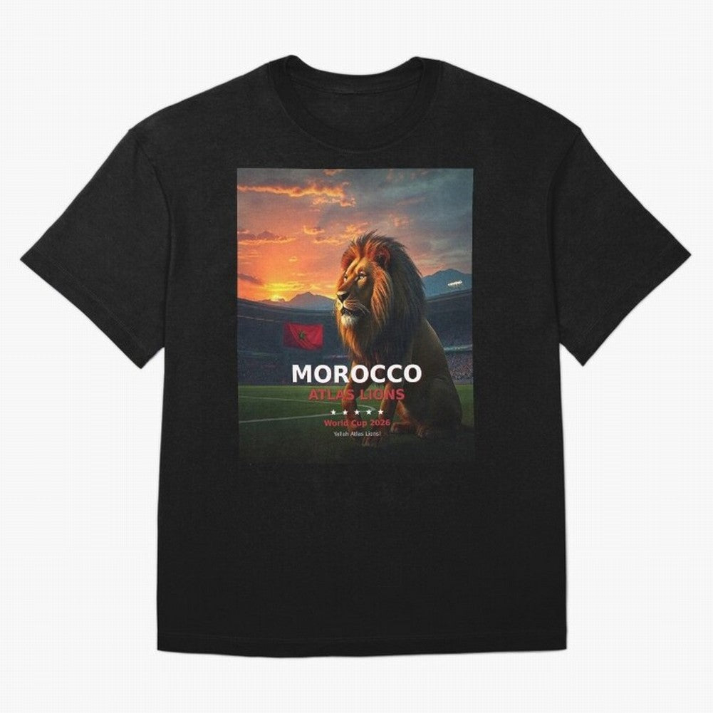 Morocco Atlas Lions - World Cup 2026 Soccer Fan Tee Classic T-Shirt Feel the Roar of FIFA World Cup 2026 USA Canada Mexico Spirit, Capturing Netherlands, Cristiano Ronaldo, Classic Soccer Heritage, Championship Pressure, Fan Loyalty and