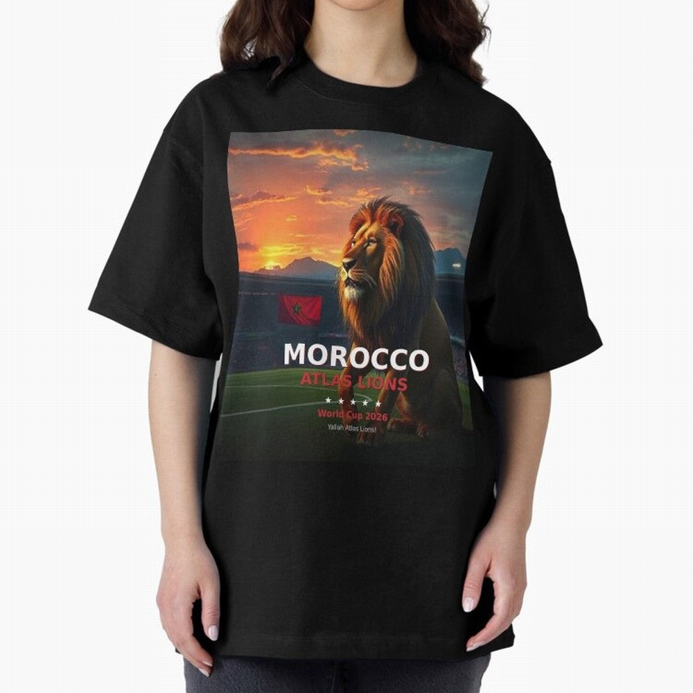 Morocco Atlas Lions - World Cup 2026 Soccer Fan Tee Classic T-Shirt Feel the Roar of FIFA World Cup 2026 USA Canada Mexico Spirit, Capturing Netherlands, Cristiano Ronaldo, Classic Soccer Heritage, Championship Pressure, Fan Loyalty and