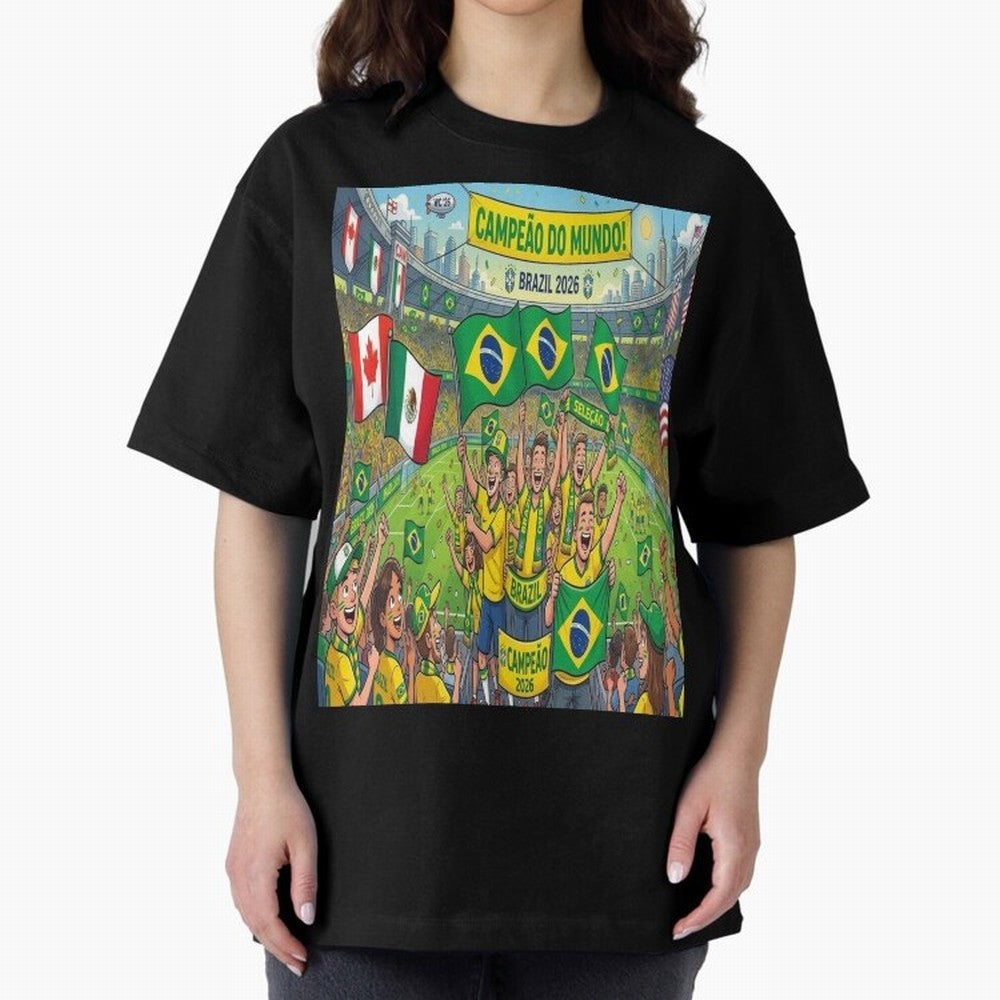 Brazil World Cup 2026 - Stadium Classic T-Shirt Show Fan Pride Across Global Football Passion for FIFA World Cup 2026 Group Stage, Featuring Neymar, Argentina, France and Brazil, Champion Mindset, Group Stage Buzz, Knockout Tension and Passionate