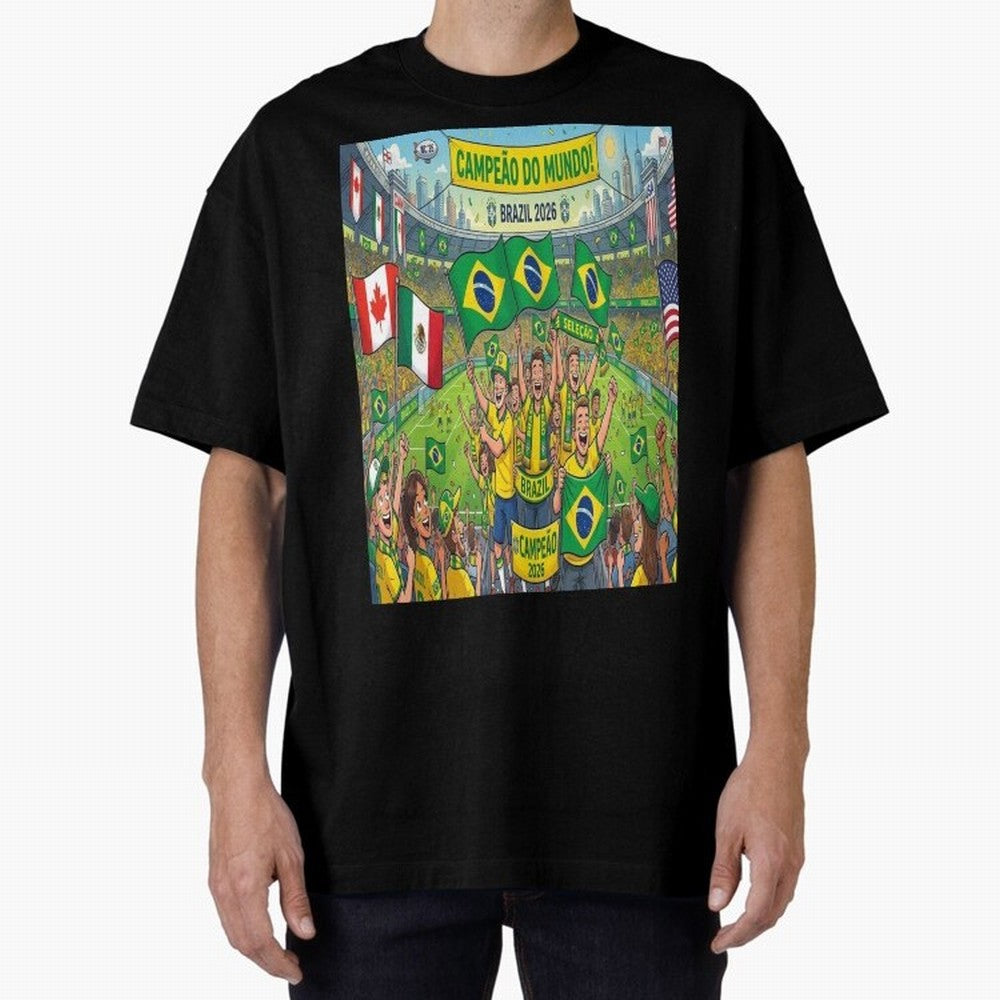 Brazil World Cup 2026 - Stadium Classic T-Shirt Show Fan Pride Across Global Football Passion for FIFA World Cup 2026 Group Stage, Featuring Neymar, Argentina, France and Brazil, Champion Mindset, Group Stage Buzz, Knockout Tension and Passionate