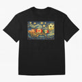 North America Soccer Starry Night Dreamy and Swirls Inspired from Van Gogh Classic T-Shirt Represent Fans Who Live for FIFA World Cup 2026 Group Stage for Fans of Haaland and Mbappe and Argentina, Bringing Football History, Final Match Energy,