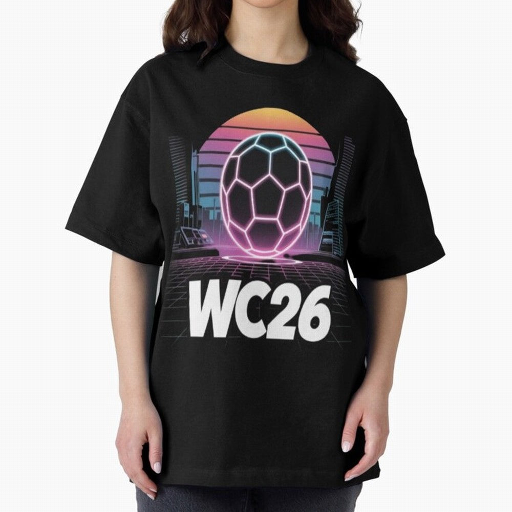 Retrofuturistic World Cup 2026 ¡ª Retro Sci-Fi Football Poster Classic T-Shirt Bring Global Tournament Vibes to FIFA World Cup 2026 Group Stage for Fans of Messi, CR7 and Mbappe and France, Bringing Soccer Culture, Superstar Moments, National Team