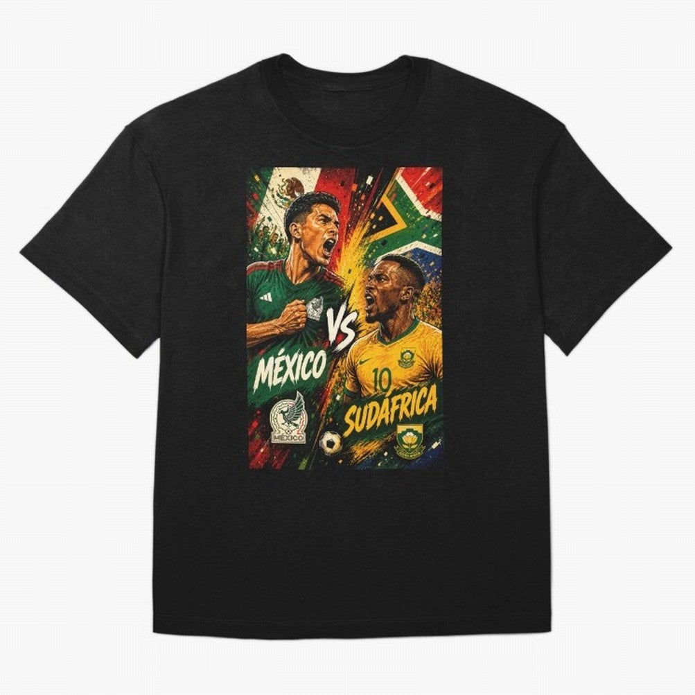 Mexico vs South Africa ¨C Group A FIFA World Cup 2026 | Retro Comic Football Jersey Classic T-Shirt Celebrate Global Passion for Global Football Passion for FIFA World Cup 2026 USA Canada Mexico, with Haaland, Spain, Football Festival Excitement,