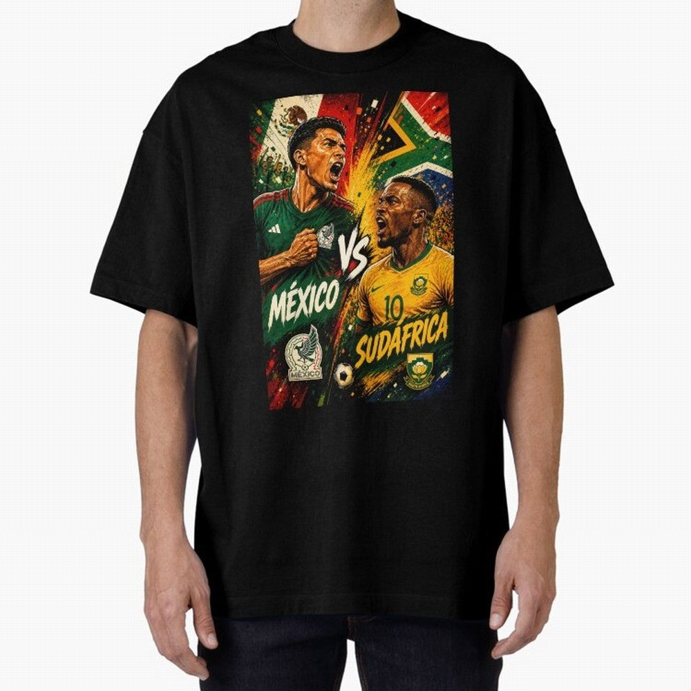 Mexico vs South Africa ¨C Group A FIFA World Cup 2026 | Retro Comic Football Jersey Classic T-Shirt Celebrate Global Passion for Global Football Passion for FIFA World Cup 2026 USA Canada Mexico, with Haaland, Spain, Football Festival Excitement,