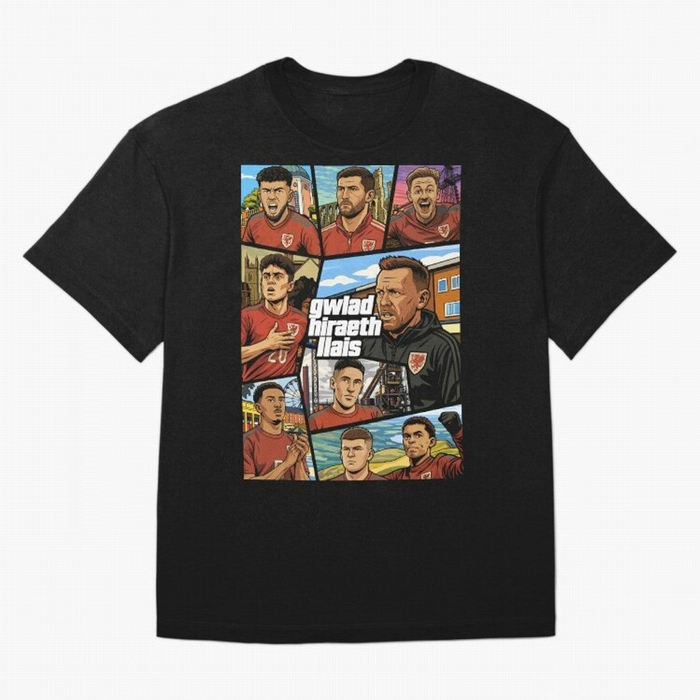 GTA Cymru Classic T-Shirt Bring Trophy Dreams to Global Football Passion for FIFA World Cup 2026 USA Canada Mexico, Filled with Mbappe and Neymar, Portugal, Stadium Memories, Football Loyalty, International Chants and Championship Tradition; Built