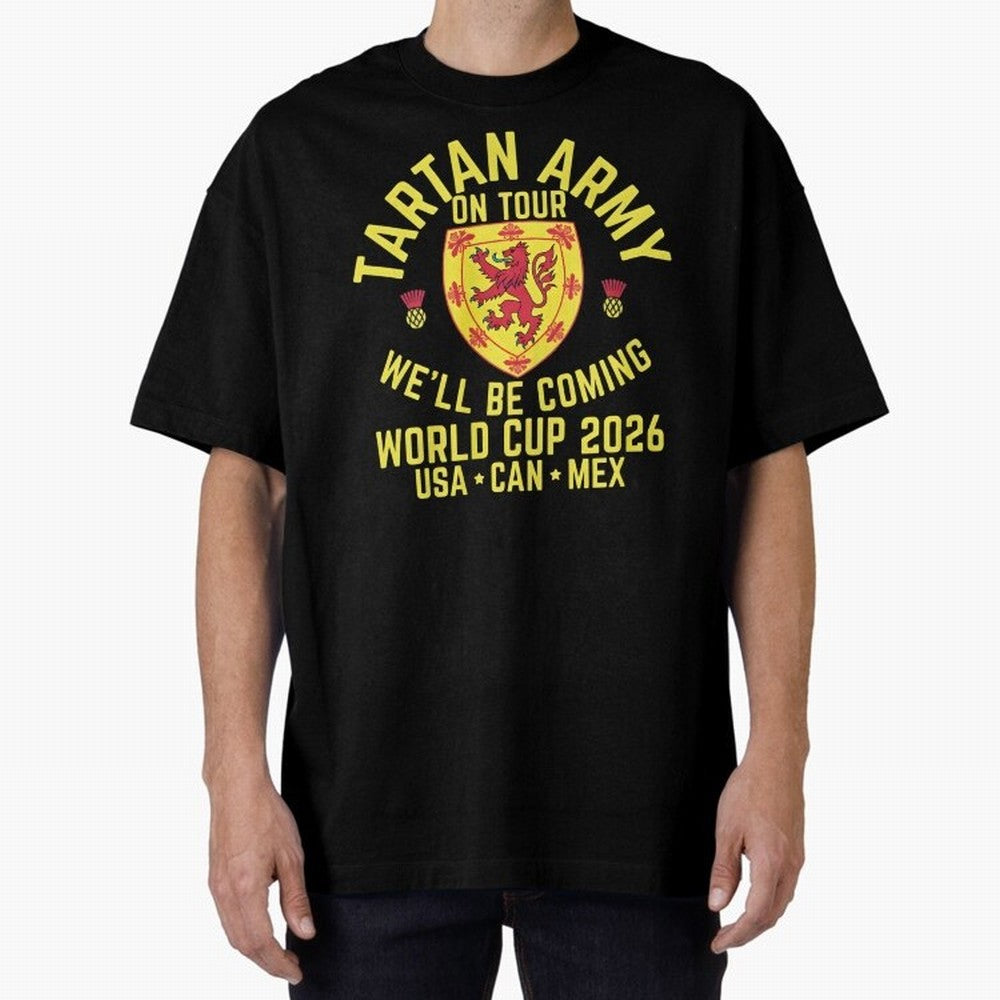 Tartan Army World Cup 2026 Scotland Tour Classic T-Shirt Show Love for Legendary Goals in FIFA World Cup 2026 USA Canada Mexico for Fans of Haaland and Mbappe and Portugal, Spain and Germany, Bringing Sports Nostalgia, International Competition,