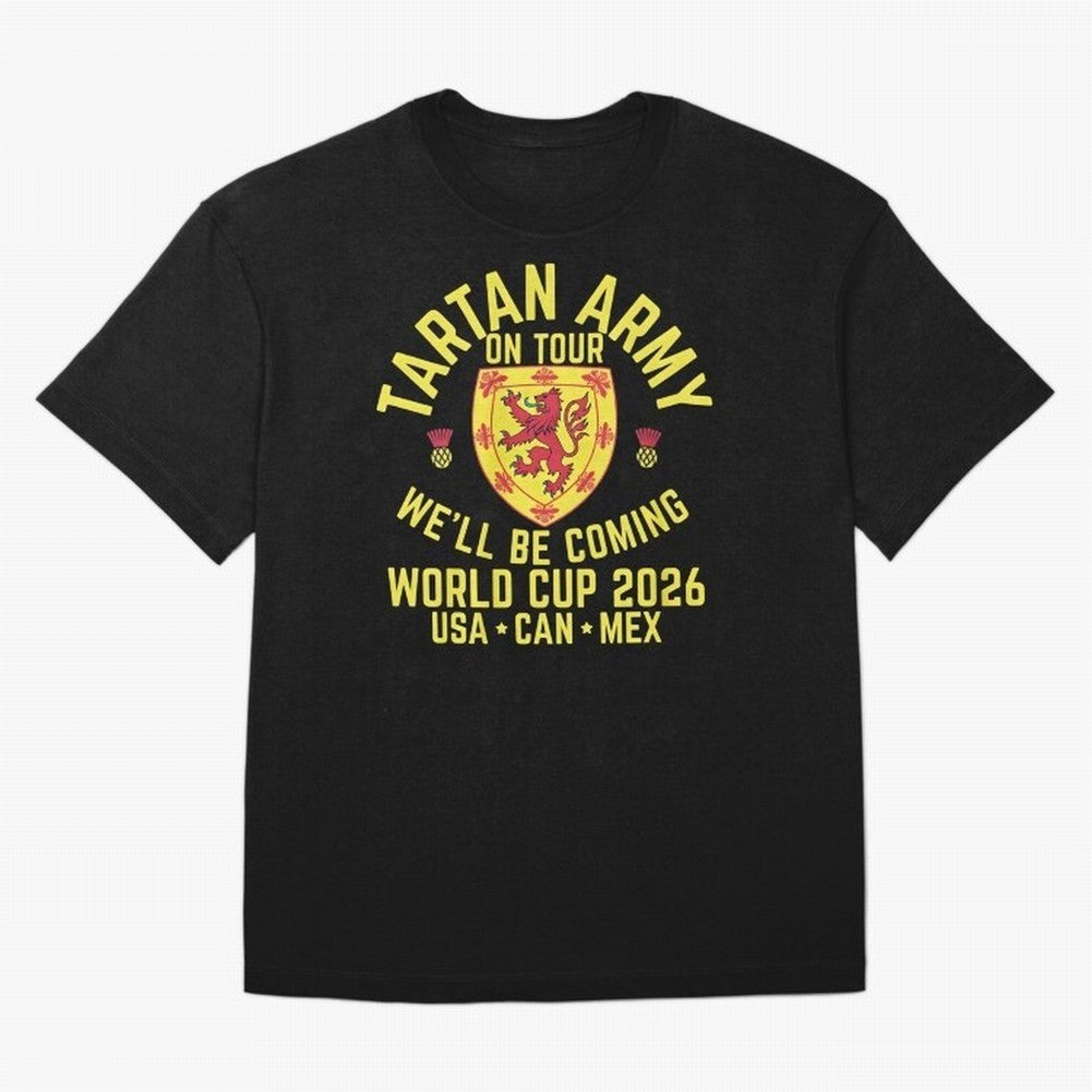 Tartan Army World Cup 2026 Scotland Tour Classic T-Shirt Show Love for Legendary Goals in FIFA World Cup 2026 USA Canada Mexico for Fans of Haaland and Mbappe and Portugal, Spain and Germany, Bringing Sports Nostalgia, International Competition,