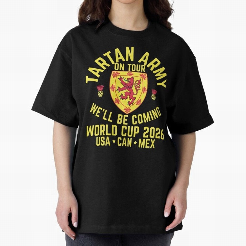 Tartan Army World Cup 2026 Scotland Tour Classic T-Shirt Show Love for Legendary Goals in FIFA World Cup 2026 USA Canada Mexico for Fans of Haaland and Mbappe and Portugal, Spain and Germany, Bringing Sports Nostalgia, International Competition,