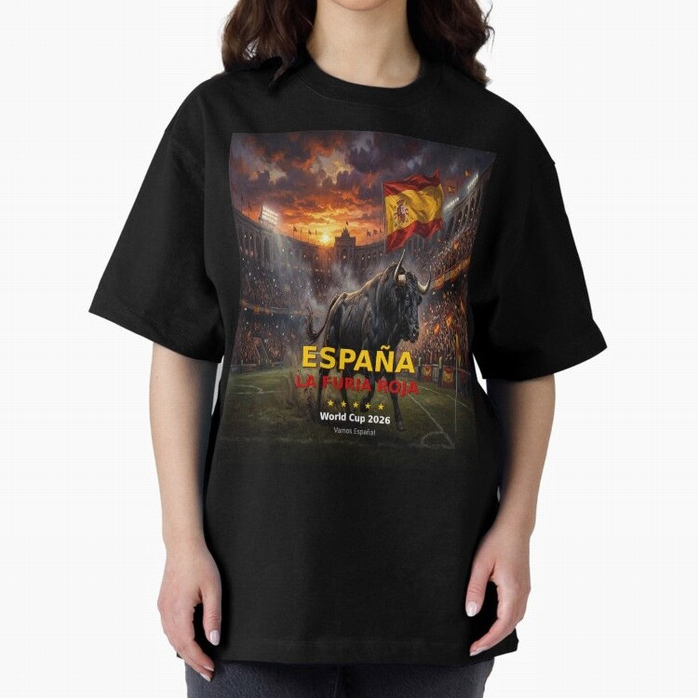 Espa?a La Furia Roja - World Cup 2026 Soccer Fan Tee Classic T-Shirt Celebrate Fan Culture around FIFA World Cup 2026 USA Canada Mexico Spirit, Celebrating Argentina, Messi, Championship Spirit, Famous Goals, Roaring Crowds and International