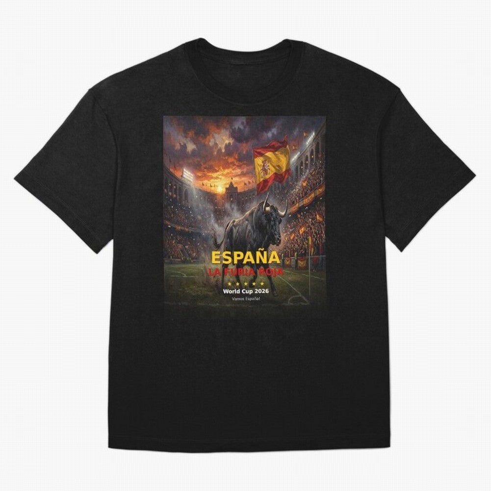 Espa?a La Furia Roja - World Cup 2026 Soccer Fan Tee Classic T-Shirt Celebrate Fan Culture around FIFA World Cup 2026 USA Canada Mexico Spirit, Celebrating Argentina, Messi, Championship Spirit, Famous Goals, Roaring Crowds and International