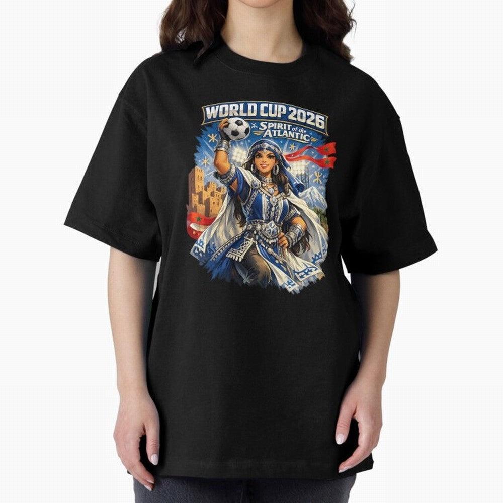 Moroccan Women World Cup 2026 Atlantic Spirit Classic T-Shirt Carry National Pride through Match Day Hype around FIFA World Cup 2026 USA Canada Mexico, Neymar, Netherlands, Sports Nostalgia, International Competition, Famous Players and