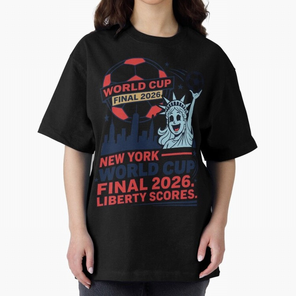 New York World Cup Final 2026 ¡ª Liberty Scores V1 Classic T-Shirt Show Support during FIFA World Cup 2026 Group Stage for Fans of Messi, Neymar and Mbappe and Brazil, Bringing Championship Spirit, Famous Goals, Roaring Crowds and International
