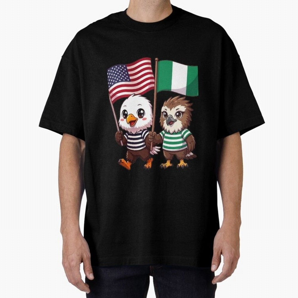the American eagle and its friend the Nigerian eagle Classic T-Shirt Step into Global Football Passion for FIFA World Cup 2026 USA Canada Mexico, Capturing Messi and Cristiano Ronaldo, France, Classic Soccer Heritage, Championship Pressure, Fan