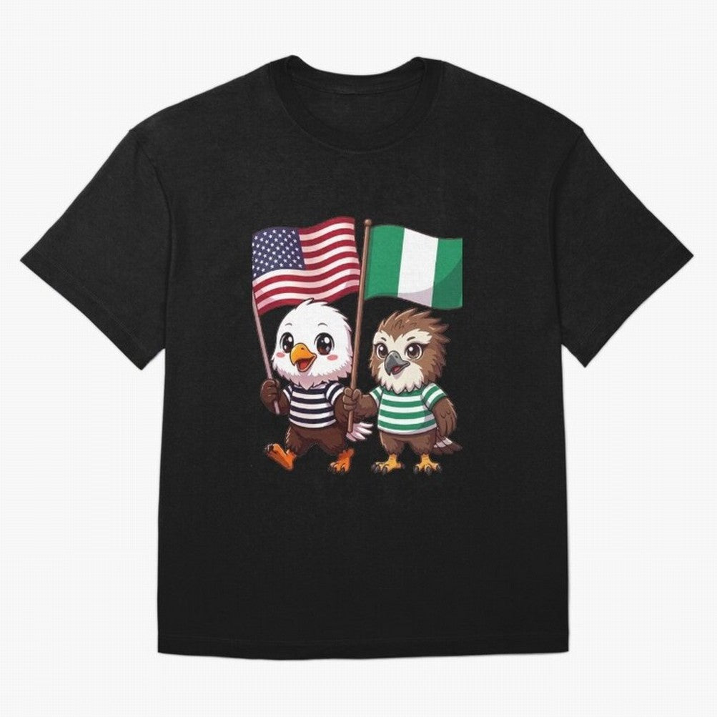 the American eagle and its friend the Nigerian eagle Classic T-Shirt Step into Global Football Passion for FIFA World Cup 2026 USA Canada Mexico, Capturing Messi and Cristiano Ronaldo, France, Classic Soccer Heritage, Championship Pressure, Fan