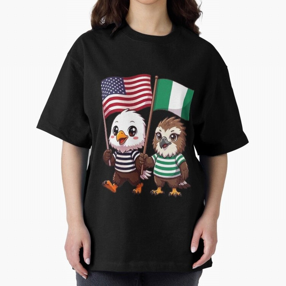 the American eagle and its friend the Nigerian eagle Classic T-Shirt Step into Global Football Passion for FIFA World Cup 2026 USA Canada Mexico, Capturing Messi and Cristiano Ronaldo, France, Classic Soccer Heritage, Championship Pressure, Fan