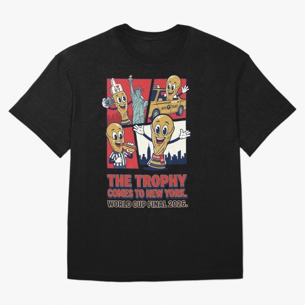The Trophy Comes to New York ¡ª World Cup Final V1 Classic T-Shirt Celebrate Unforgettable Nights in the FIFA World Cup 2026 USA Canada Mexico Journey through Cristiano Ronaldo, Haaland and CR7 Highlights, Argentina, France and Brazil Pride,