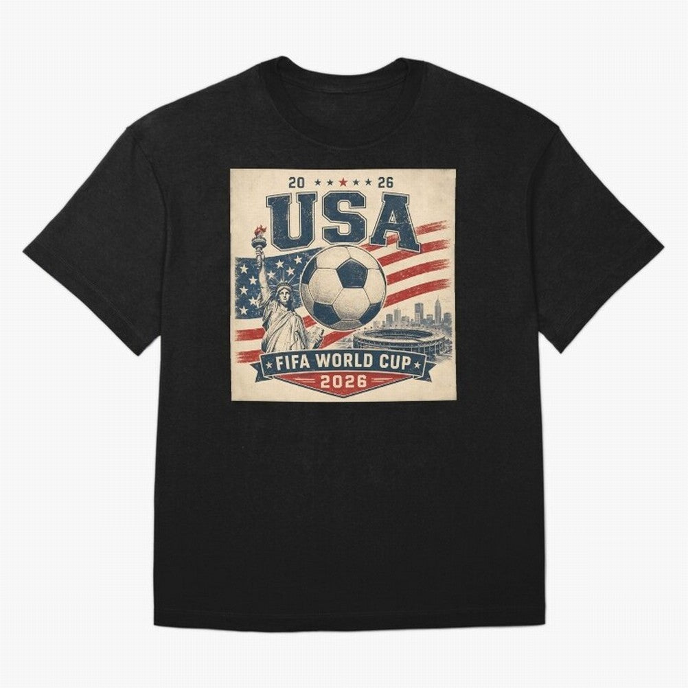 USA WORLD CUP 2026 Classic T-Shirt Step into FIFA World Cup 2026 Group Stage Spirit, Filled with Argentina, Haaland and Mbappe, Worldwide Fan Energy, Dramatic Goals, Stadium Lights and Championship Celebrations; Great for Watch Parties, Sports