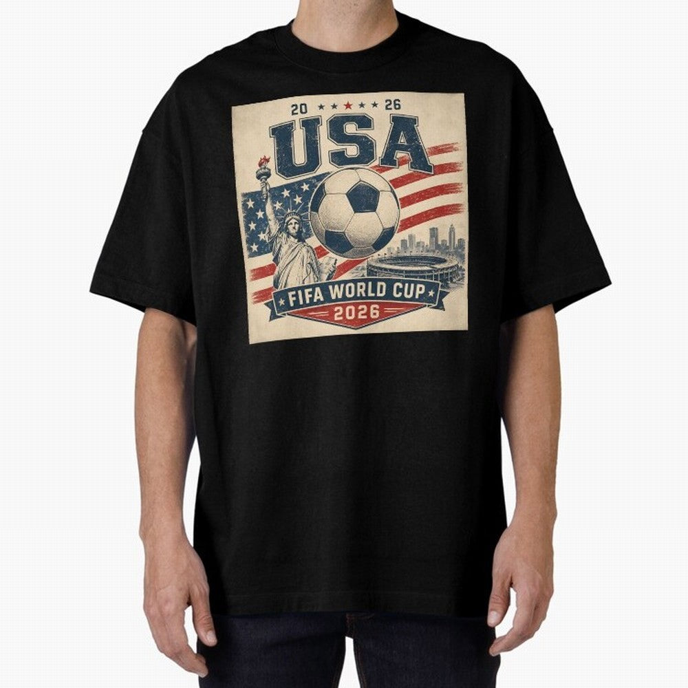 USA WORLD CUP 2026 Classic T-Shirt Step into FIFA World Cup 2026 Group Stage Spirit, Filled with Argentina, Haaland and Mbappe, Worldwide Fan Energy, Dramatic Goals, Stadium Lights and Championship Celebrations; Great for Watch Parties, Sports
