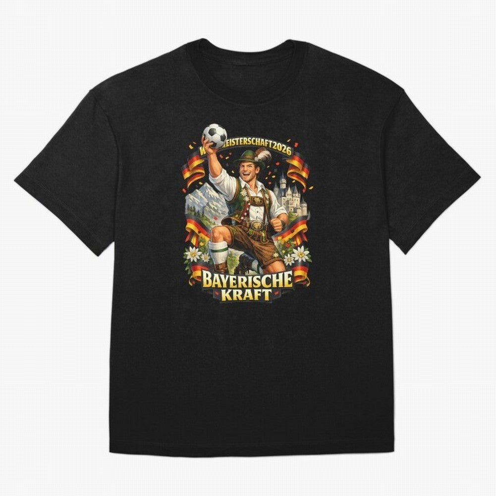 Bayerische Kraft World Cup 2026 Germany Fan Classic T-Shirt Relive the Noise and Pride of FIFA World Cup 2026 for Fans of Messi and Cristiano Ronaldo and Argentina and Brazil, Bringing Vintage Soccer Flavor, Modern Football Stars, National Flags