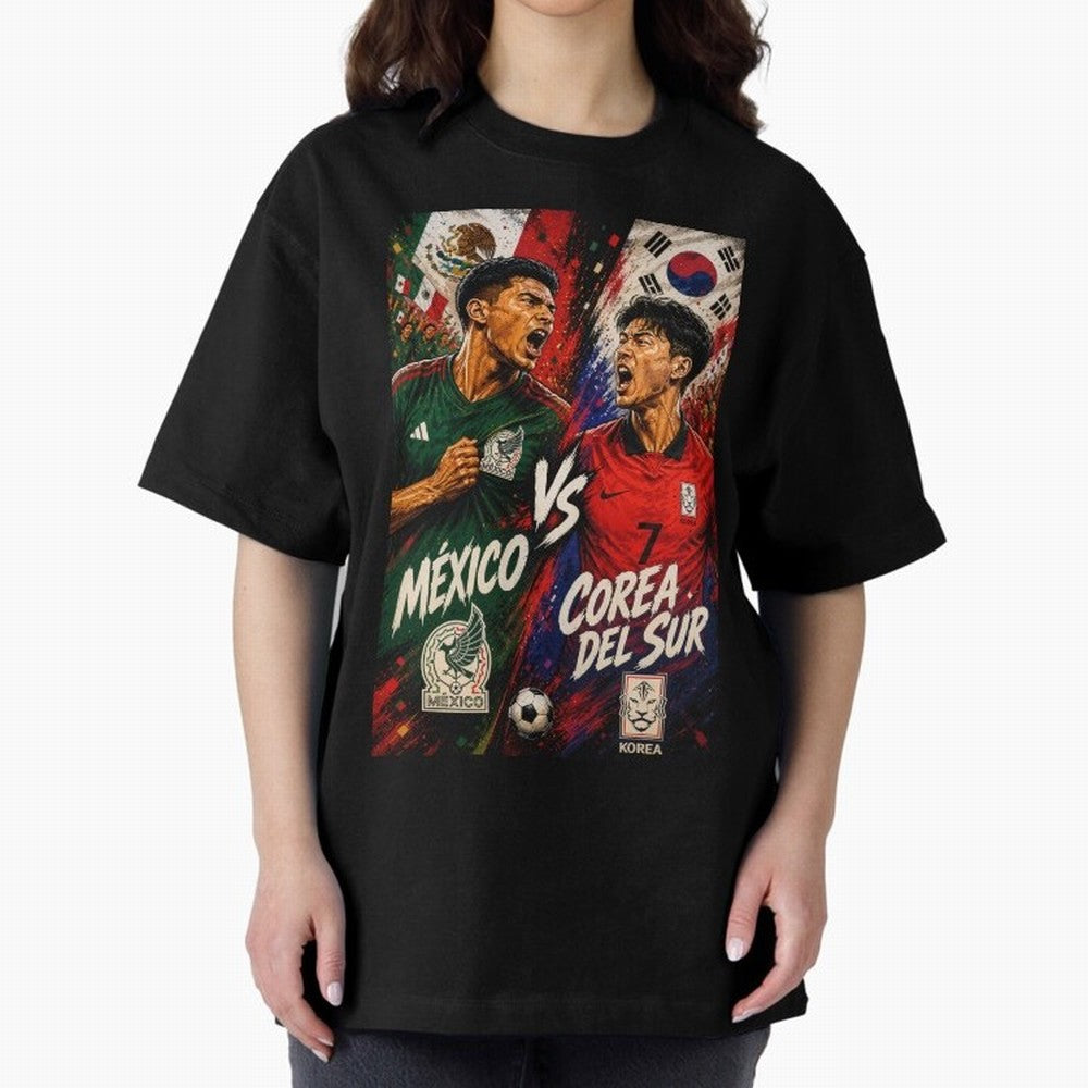 Mexico vs South Korea ¨C Group A FIFA World Cup 2026 | Comic Style Soccer Jersey Classic T-Shirt Follow the Final Road of the FIFA World Cup 2026 Group Stage Journey through Mbappe and Neymar Highlights, England Pride, Classic Soccer Heritage,