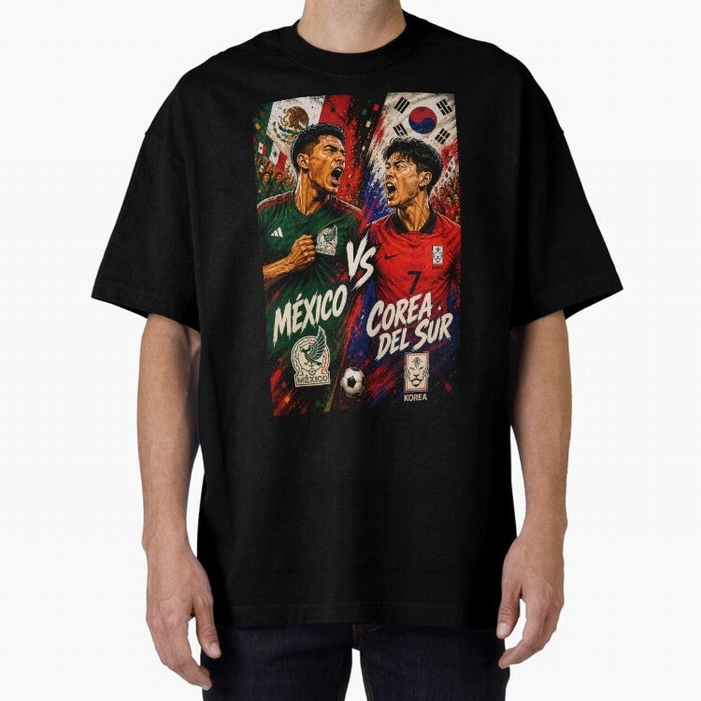 Mexico vs South Korea ¨C Group A FIFA World Cup 2026 | Comic Style Soccer Jersey Classic T-Shirt Follow the Final Road of the FIFA World Cup 2026 Group Stage Journey through Mbappe and Neymar Highlights, England Pride, Classic Soccer Heritage,