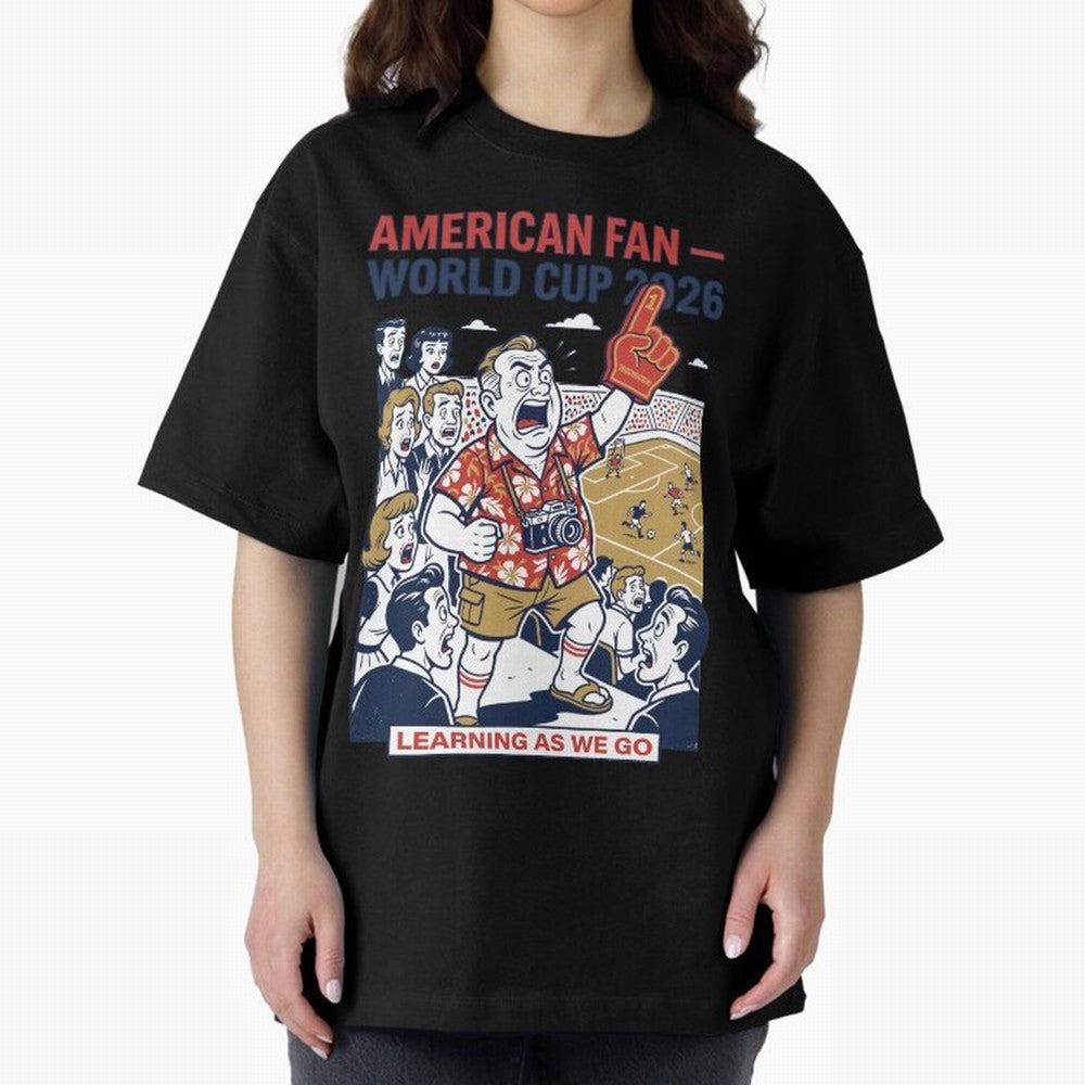 American Fan ¡ª World Cup 2026 ¡ª Learning as We Go V1 Classic T-Shirt Experience the Global Stage of Global Football Passion for FIFA World Cup 2026 USA Canada Mexico, Highlighting Mbappe, Spain and Netherlands, Fan Favorite Moments, National Team