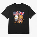 The American eagle and its brothers, the British lion Classic T-Shirt Enjoy the Biggest Football Party of Global Football Passion for FIFA World Cup 2026 USA Canada Mexico, Inspired by CR7, Germany, Global Supporter Spirit, Legendary Goals,